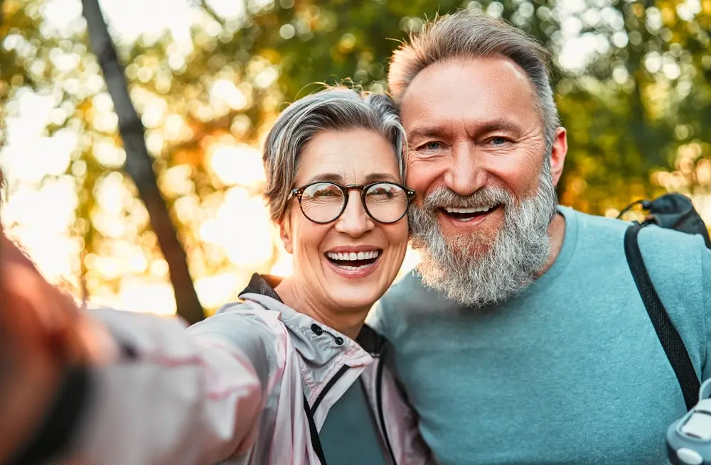 retirees enjoying outdoors