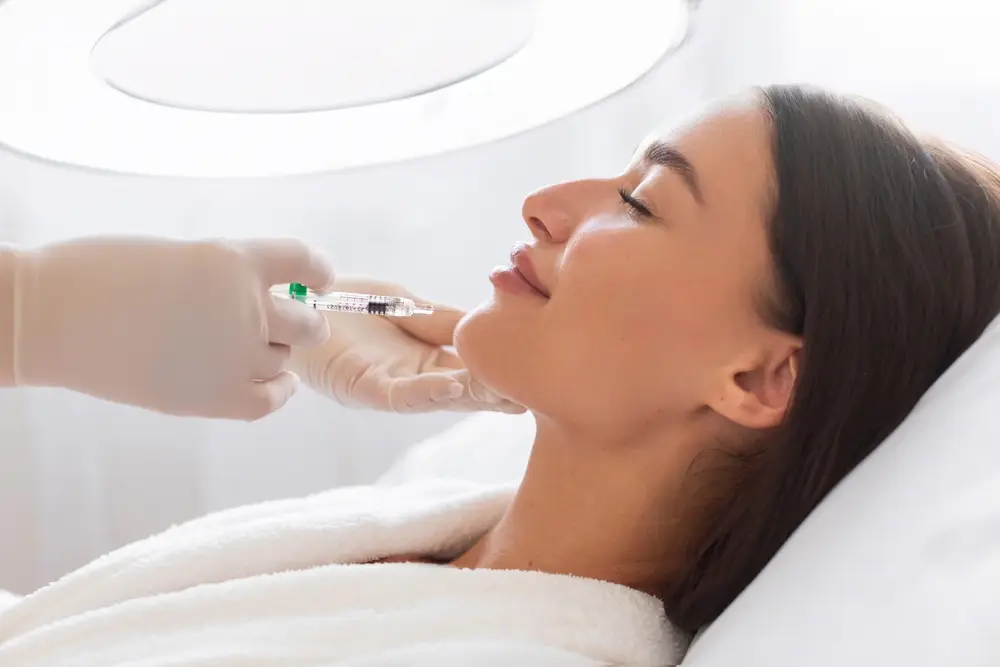 woman receiving botox